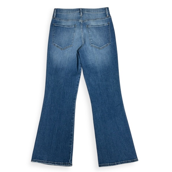 Frame le Sylvie Kick Boot High Rise Stretch Denim Cropped Jeans Size 27 - Picture 5 of 7